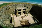 An excavated house at Star Carr, Orkneys, Scotland.