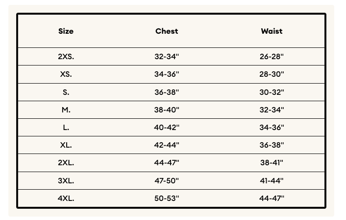 Conference Hoodie Size Chart:Click to open enlarged image