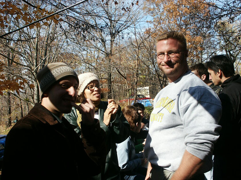 Justin Nolan with students (ca. 2007).