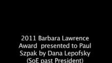 2011 Barbara Lawrence Award