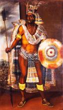 Moteuczoma Xocoyotzin (a.k.a. Montezuma II), painted by Antonio Rodríguez.