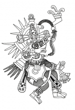 Quetzalcoatl. Reproduced with permission of the Akademische Druck- u. Verlagsanstalt from Folio 22 in the Codex Borbonicus.